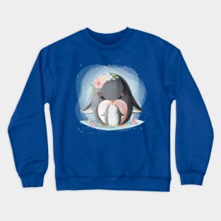 cute mommy baby penguin Crewneck Sweatshirt